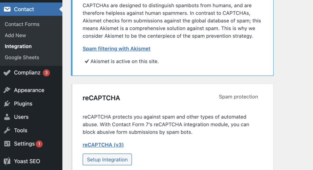 Recaptcha Dashboard