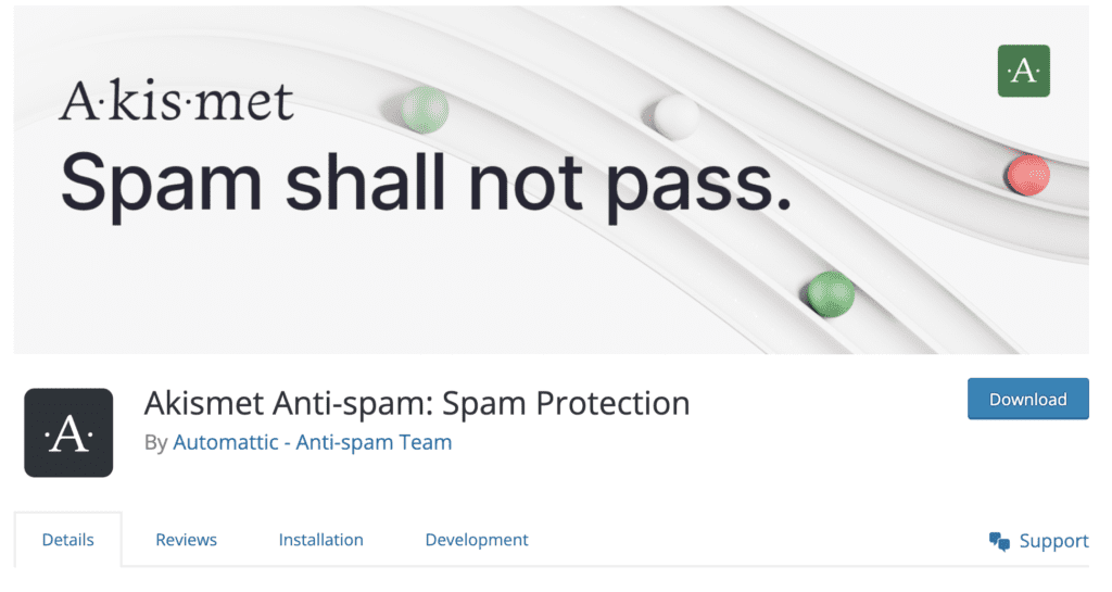 Akismet Anti-spam: Spam Protection WordPress Plugin