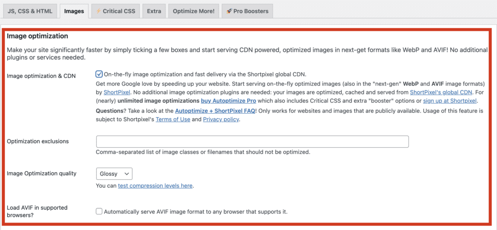 Image Optimization using Short Pixel